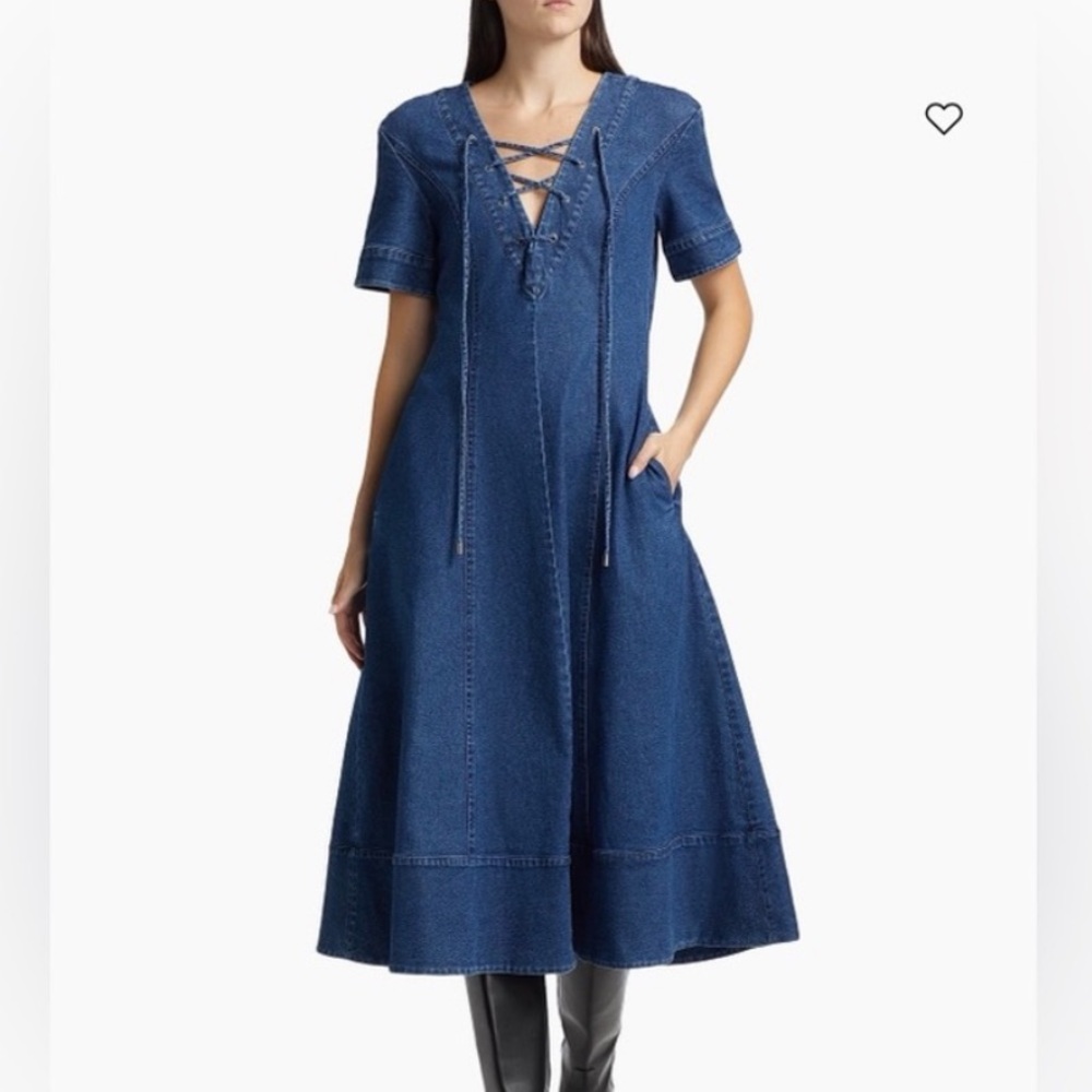 TOCCIN Blue Denim Dress NWT 4